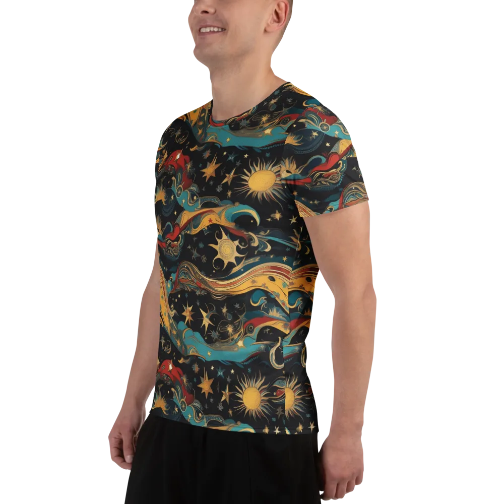 Sunlit Voyager on Men's Athletic T-Shirt — Left