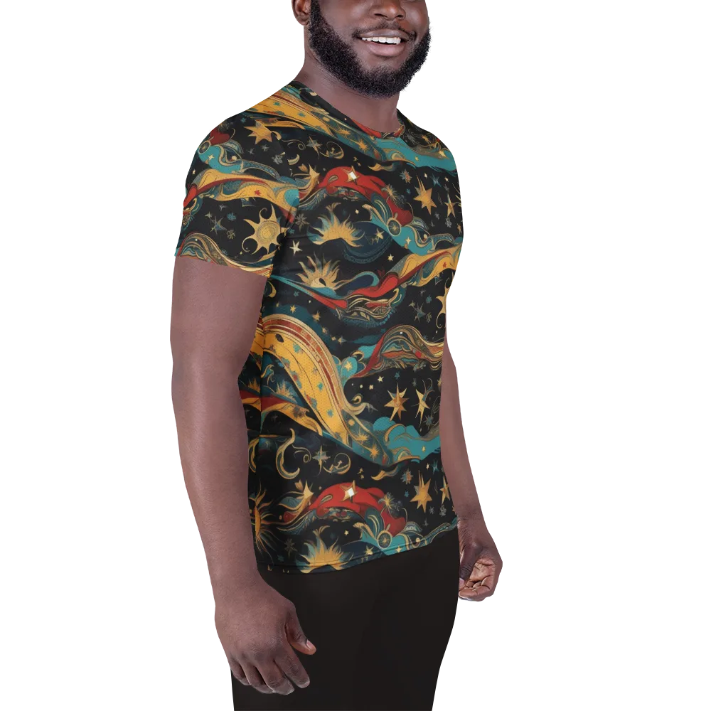 Sunlit Voyager on Men's Athletic T-Shirt — Right