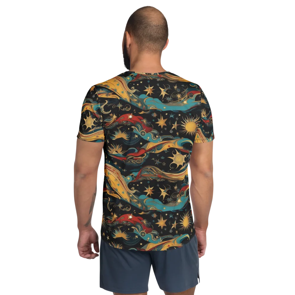 Sunlit Voyager on Men's Athletic T-Shirt — Back