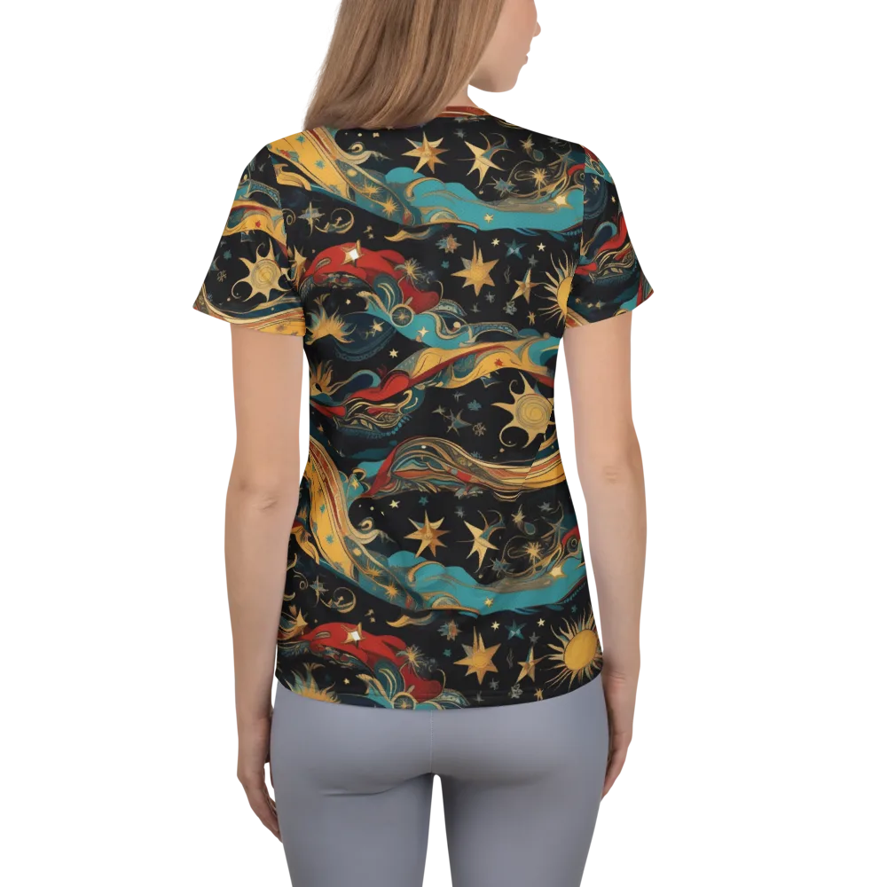 Sunlit Voyager on Women's Athletic T-Shirt — Back