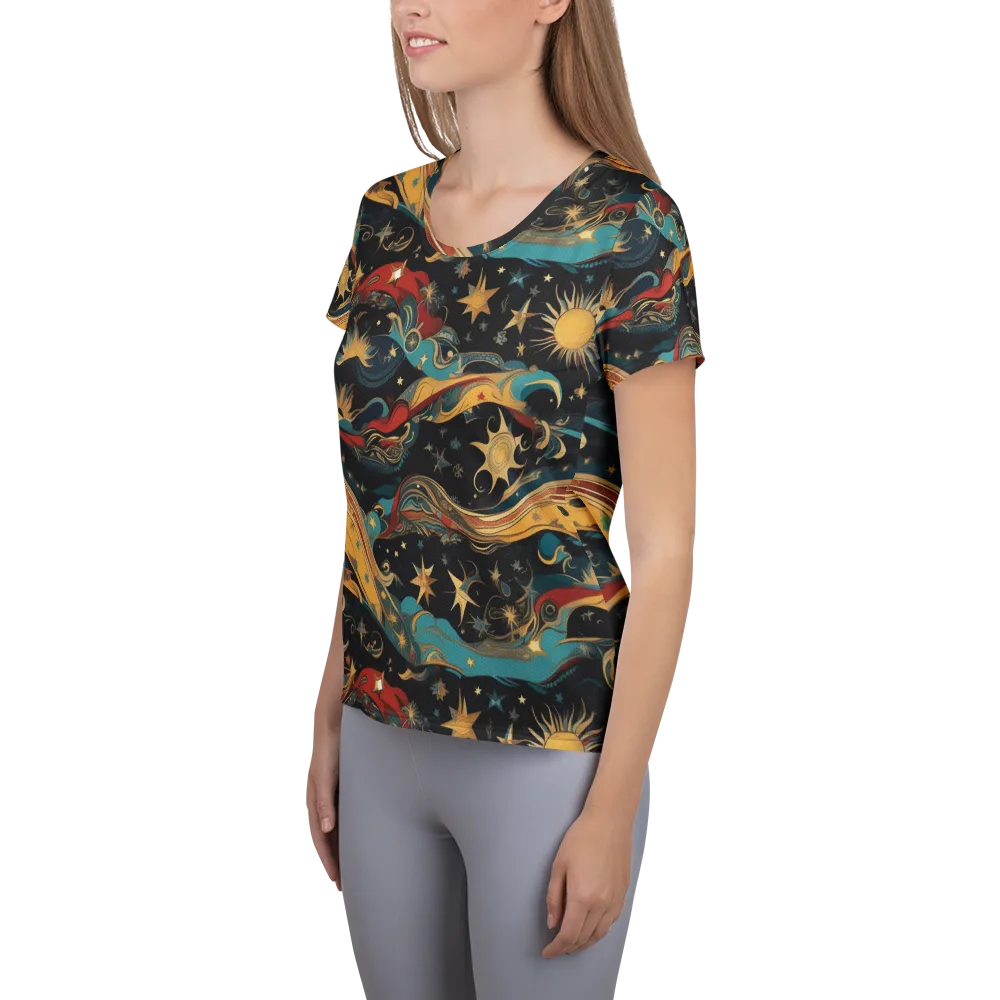 Sunlit Voyager on Women's Athletic T-Shirt — Left