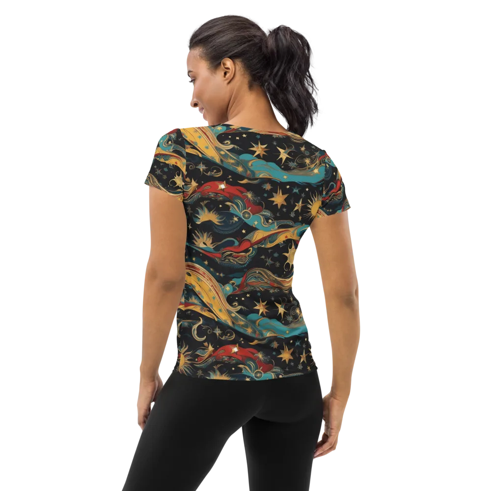Sunlit Voyager on Women's Athletic T-Shirt — Back