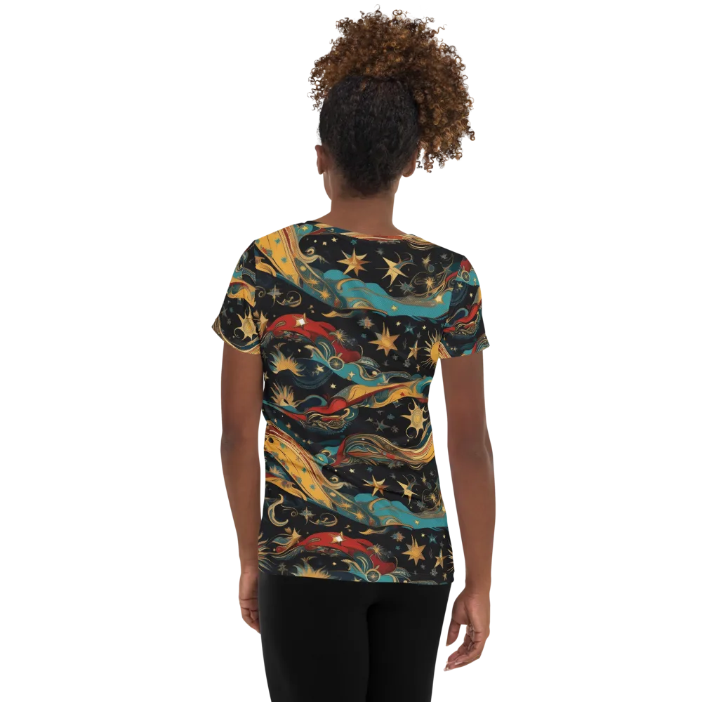 Sunlit Voyager on Women's Athletic T-Shirt — Back
