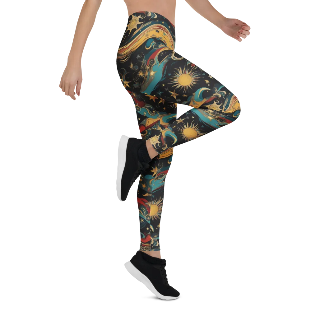 Sunlit Voyager on Leggings — Right