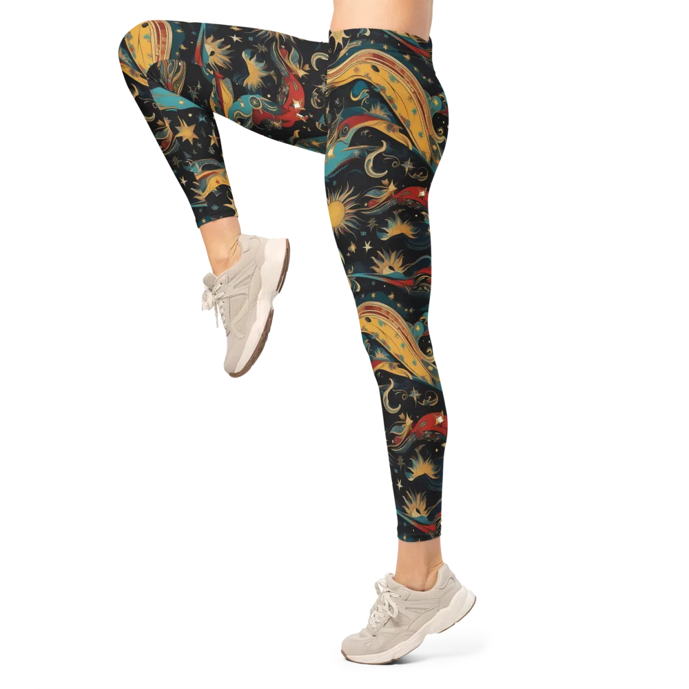 Sunlit Voyager on Leggings — Left