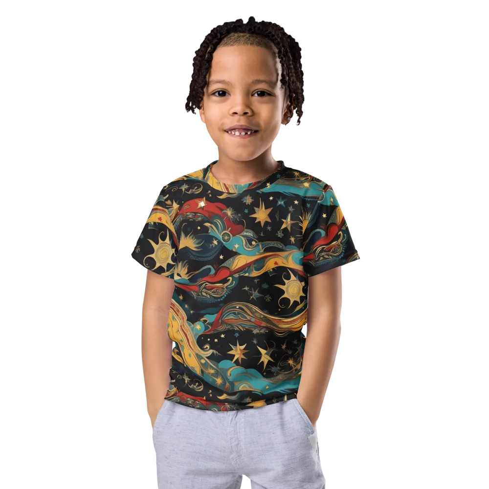 Sunlit Voyager on Kids Crew Neck T-Shirt — Front
