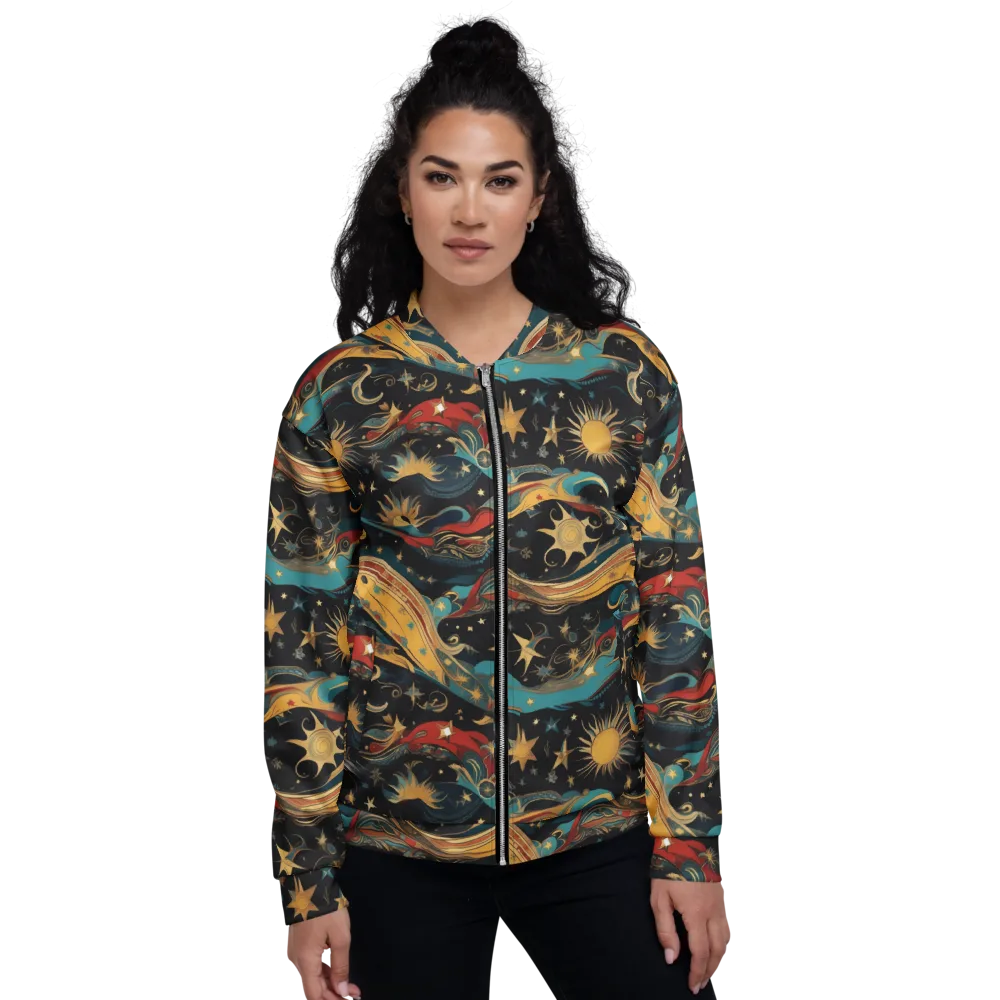 Sunlit Voyager on Bomber Jacket — Front