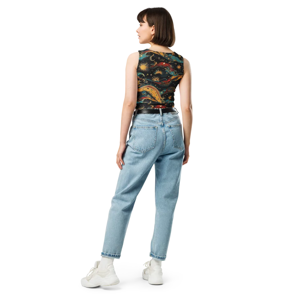 Sunlit Voyager on Crop Top — Back