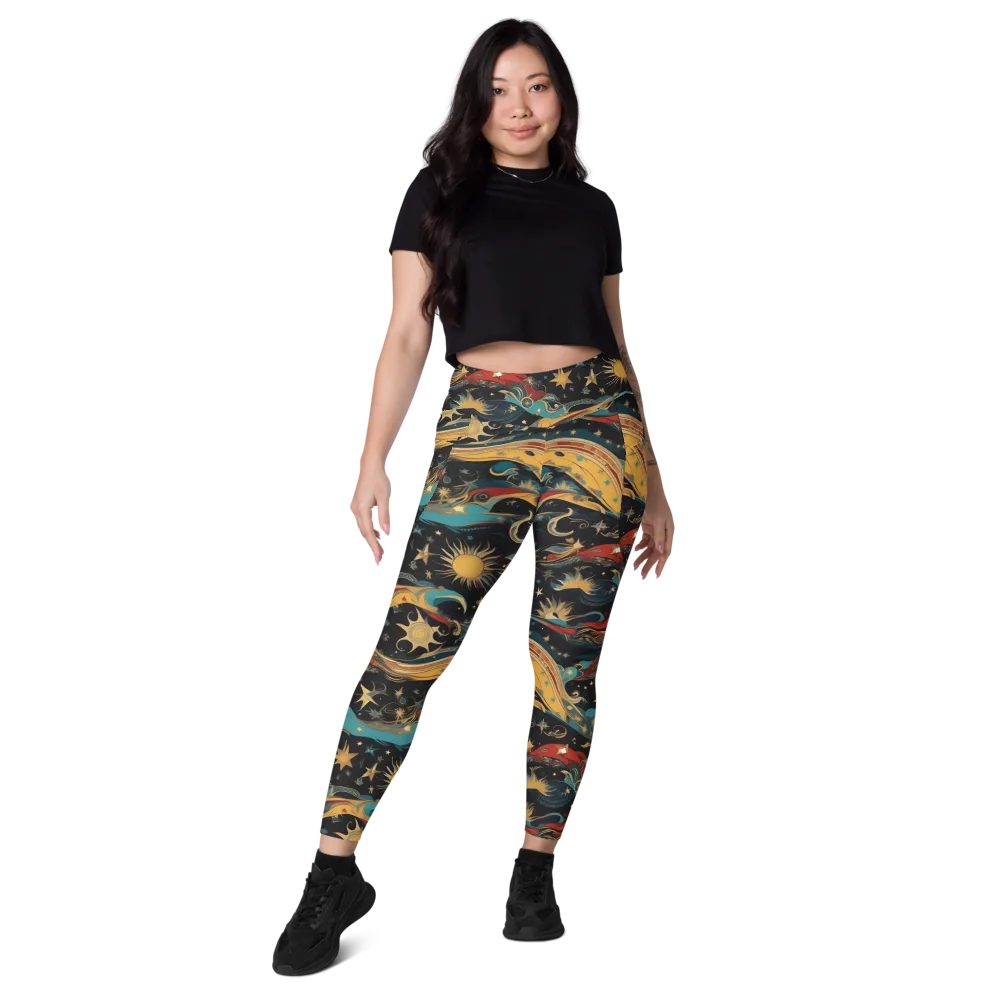 Sunlit Voyager on Leggings with Pockets — Front