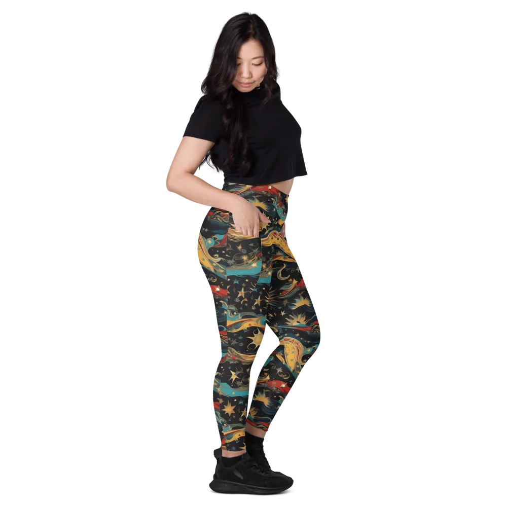 Sunlit Voyager on Leggings with Pockets — Right