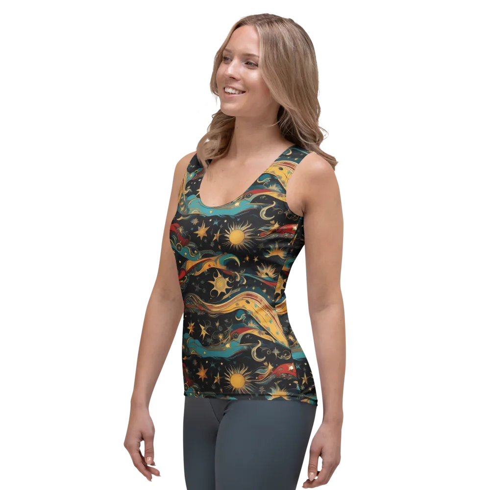 Sunlit Voyager on Women's Tank Top — Left Front
