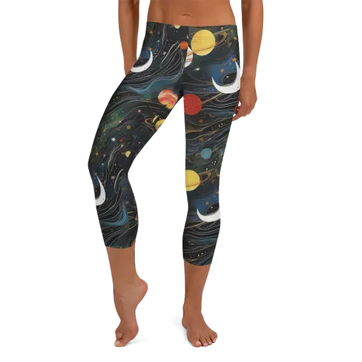 Planetary Silk on a Capri Leggings