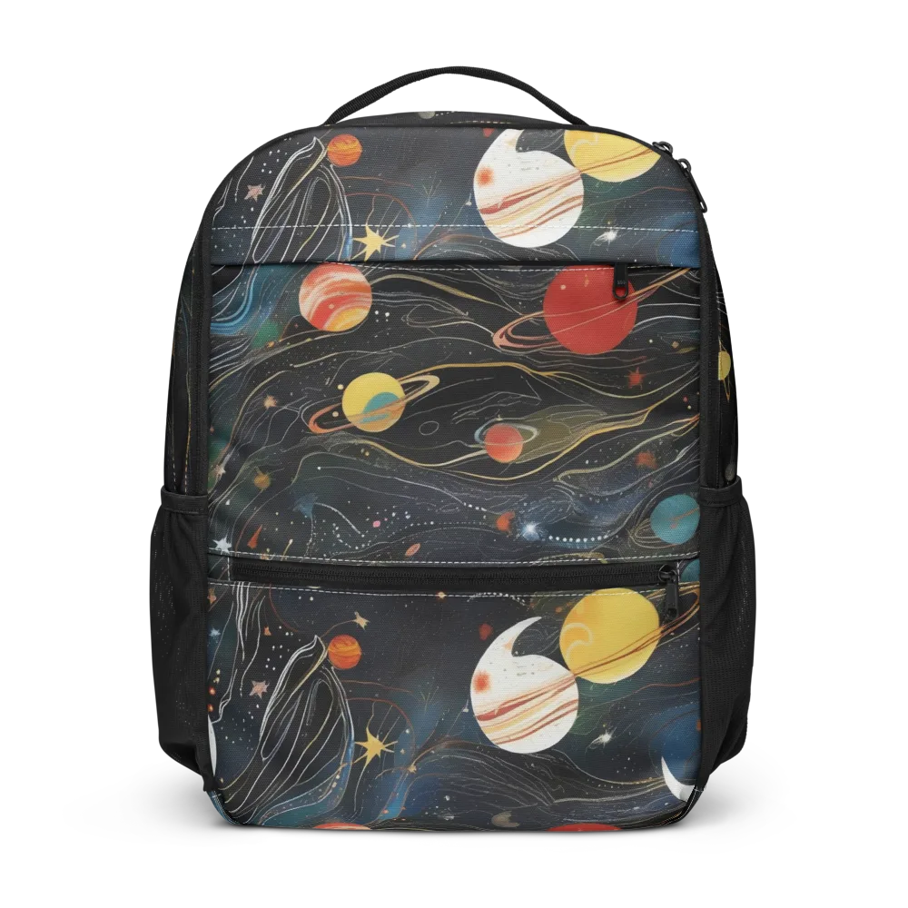 Planetary Silk on Utility Backpack — Front