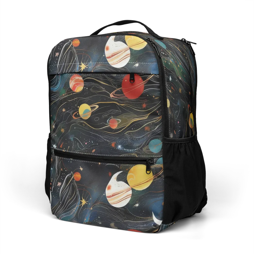 Planetary Silk on Utility Backpack — Left Front