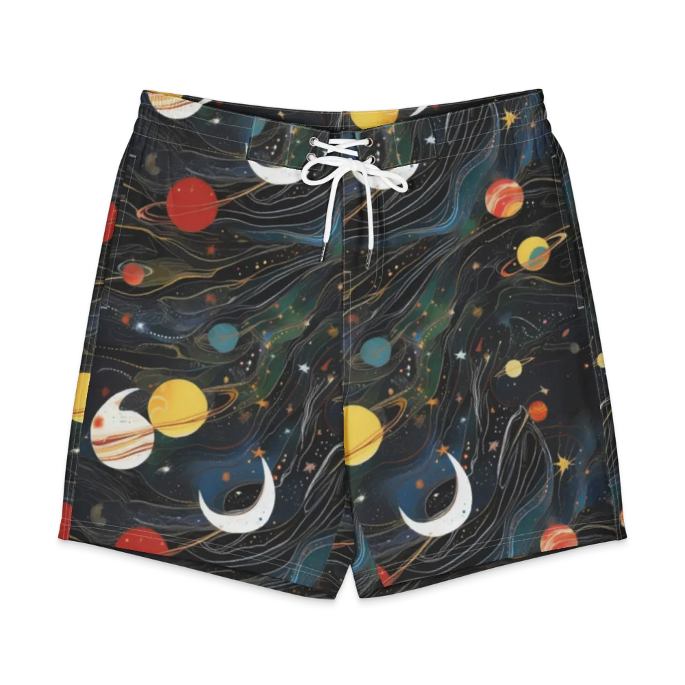 Planetary Silk on Men's Board Shorts — Front