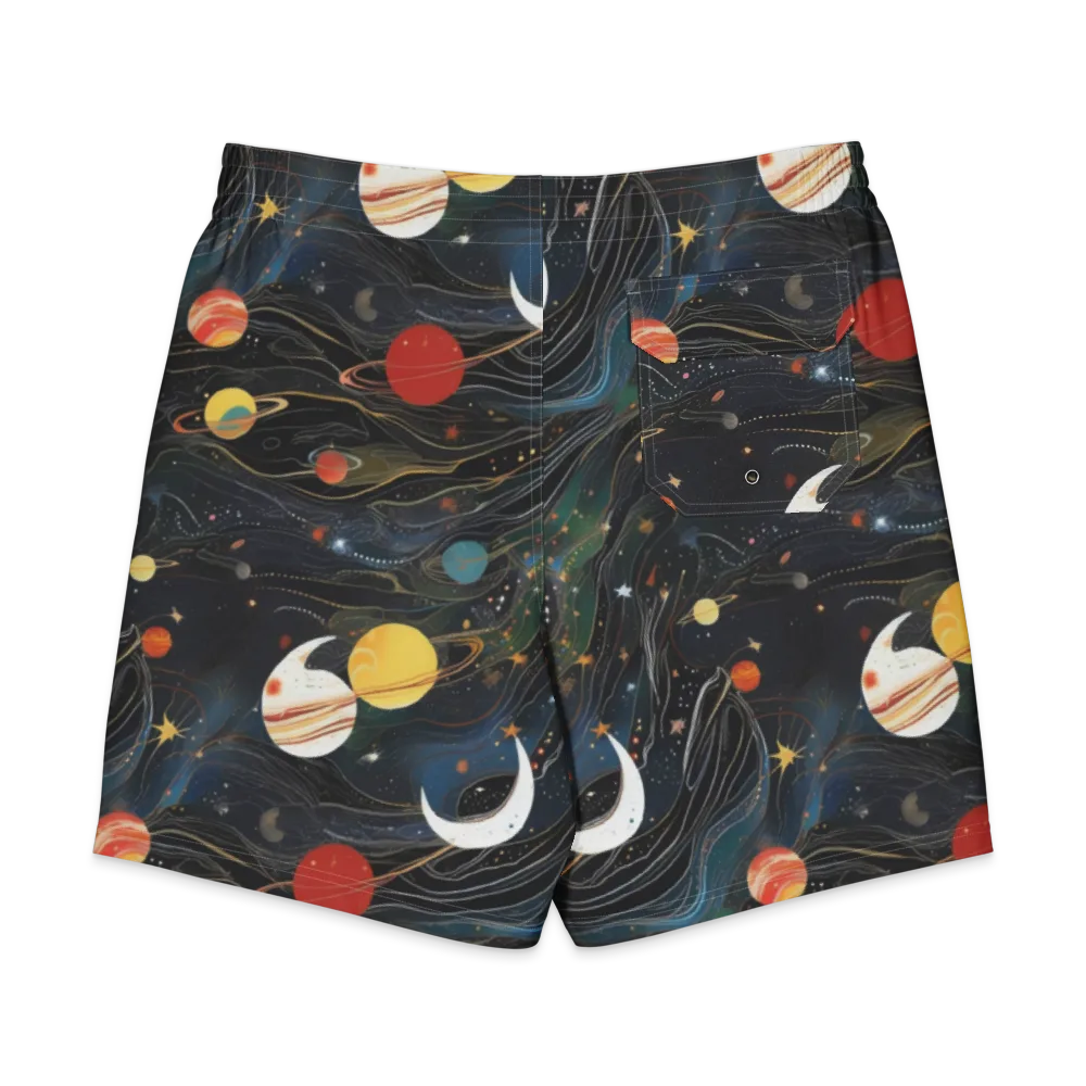 Planetary Silk on Men's Board Shorts — Back