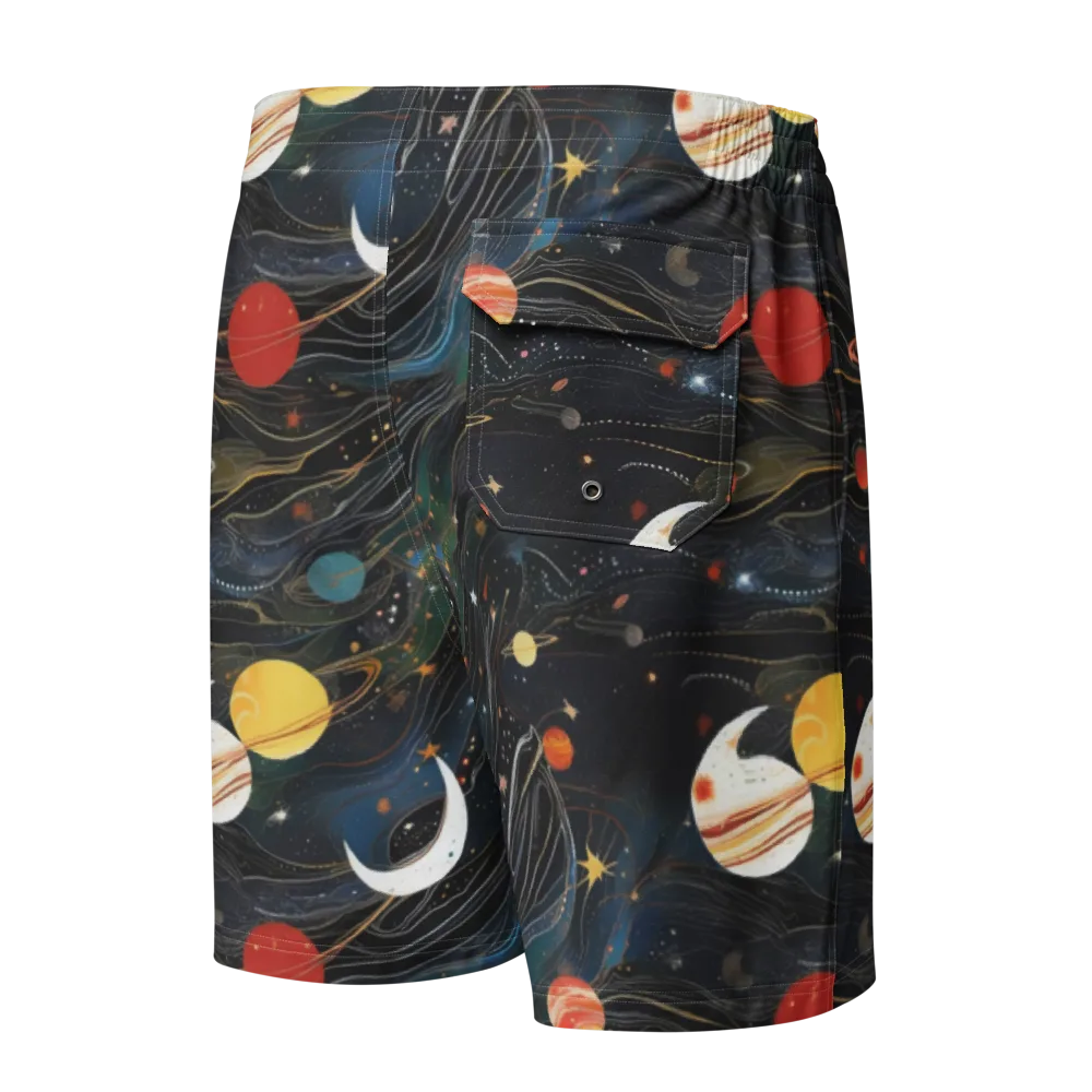 Planetary Silk on Men's Board Shorts — Back