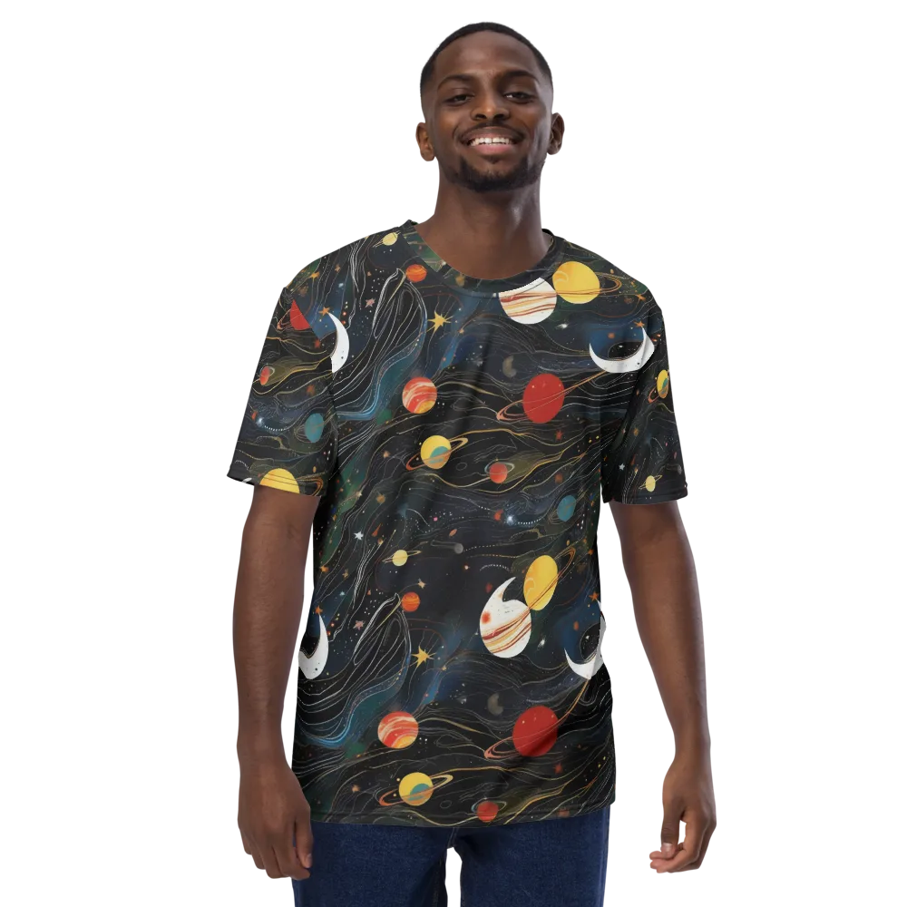 Planetary Silk on Men's Crew Neck T-Shirt — Front
