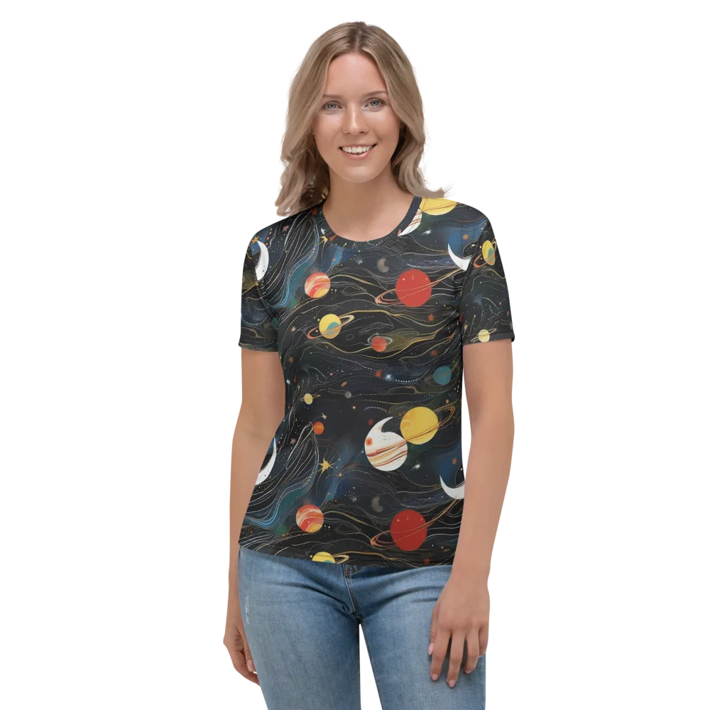 Planetary Silk on Women's Crew Neck T-Shirt — Front