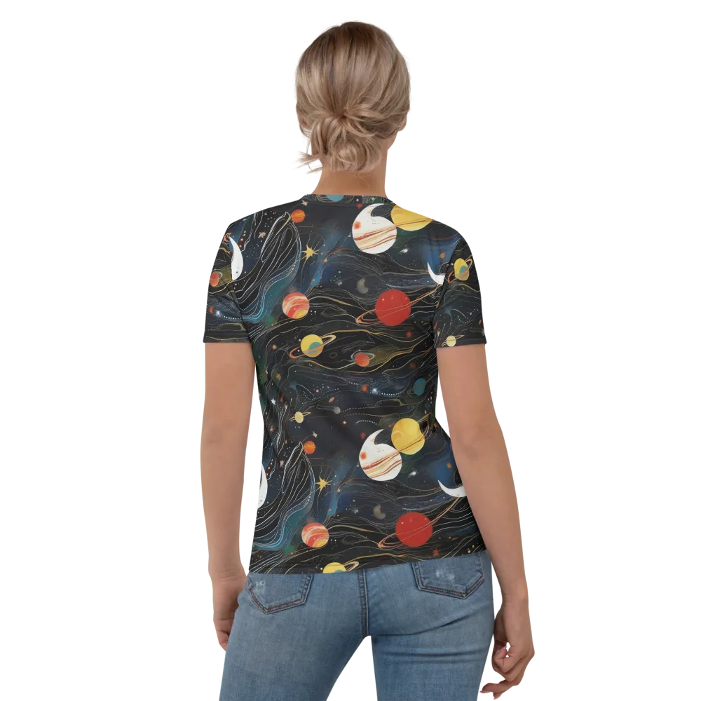 Planetary Silk on Women's Crew Neck T-Shirt — Back