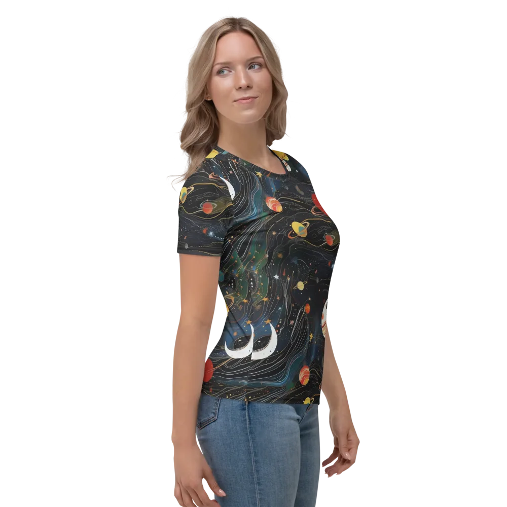 Planetary Silk on Women's Crew Neck T-Shirt — Right