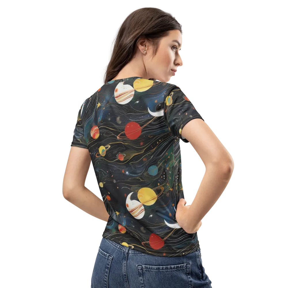 Planetary Silk on Women's Crew Neck T-Shirt — Back