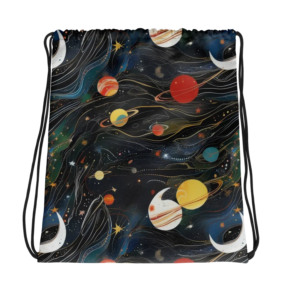 Planetary Silk on Drawstring Bag — Photo