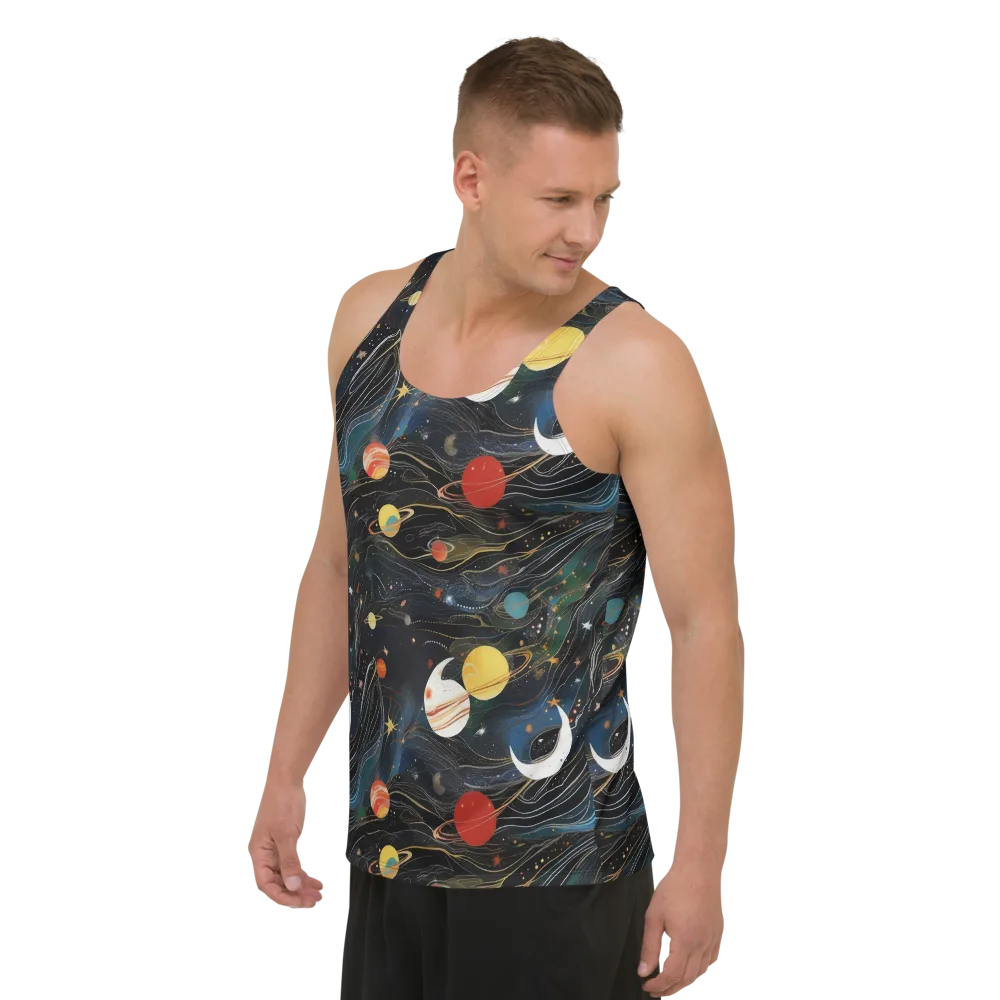 Planetary Silk on Men's Tank Top — Left Front