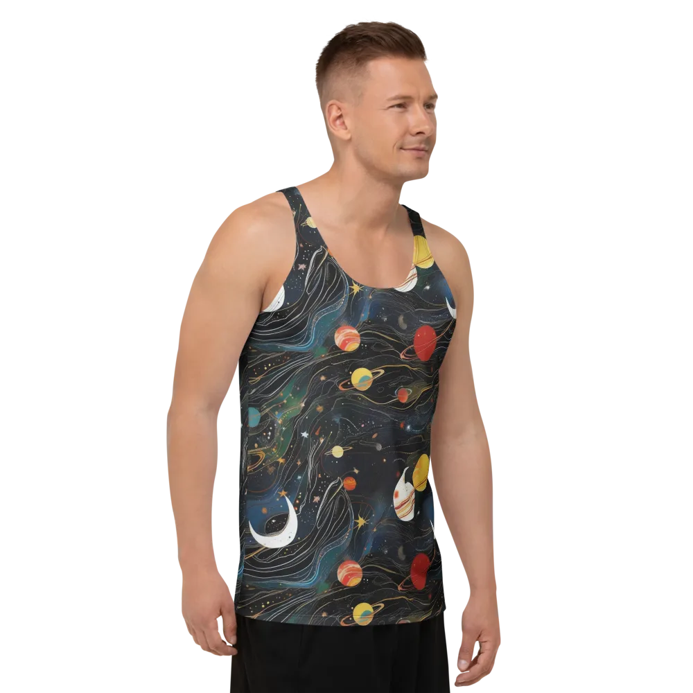 Planetary Silk on Men's Tank Top — Right Front