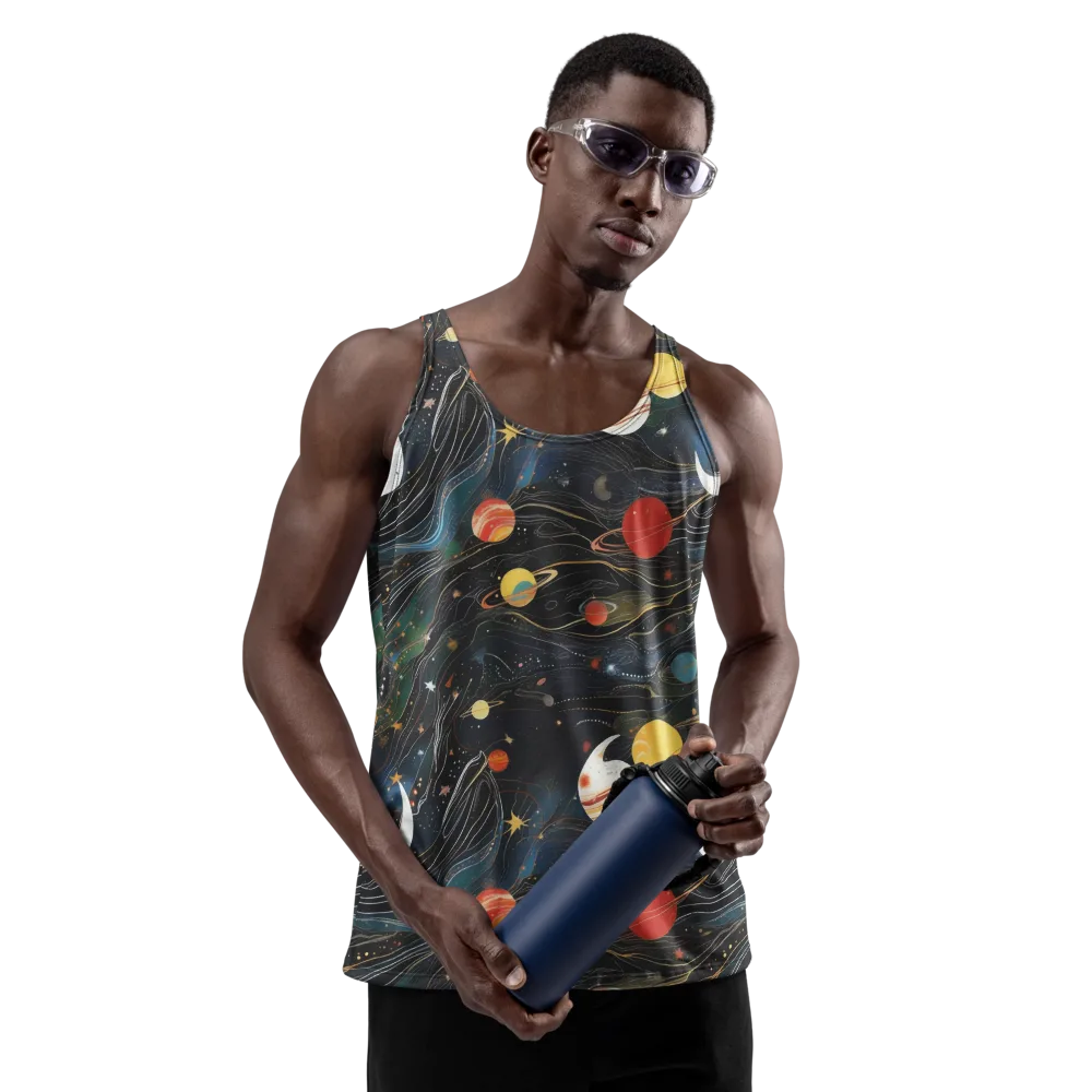 Planetary Silk on Men's Tank Top — Front