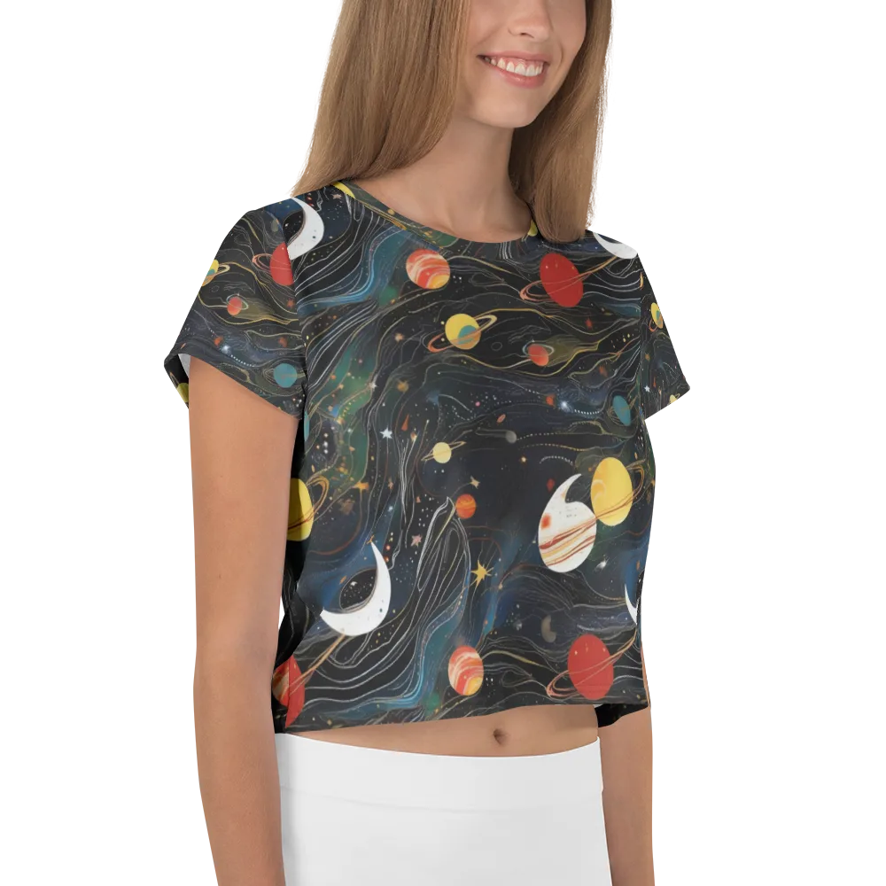 Planetary Silk on Crop Tee — Right