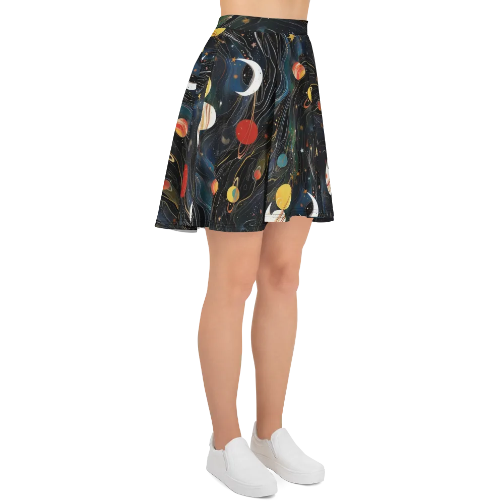 Planetary Silk on Skater Skirt — Right