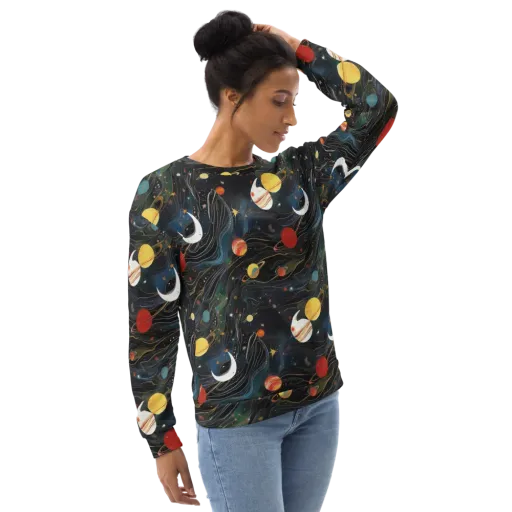 Planetary Silk on a Sweatshirt
