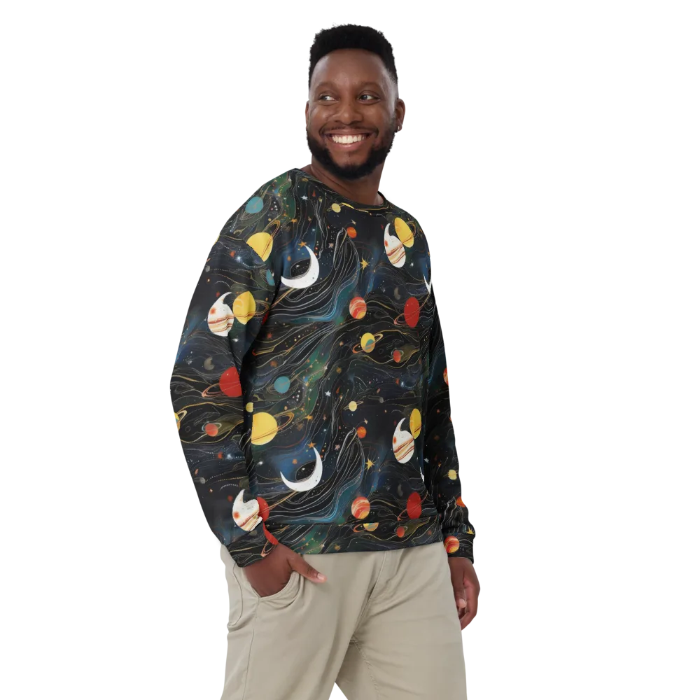 Planetary Silk on Sweatshirt — Front