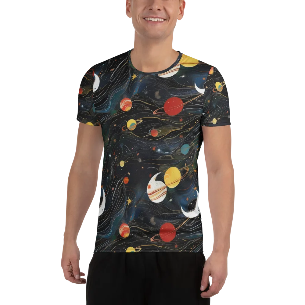 Planetary Silk on Men's Athletic T-Shirt — Front