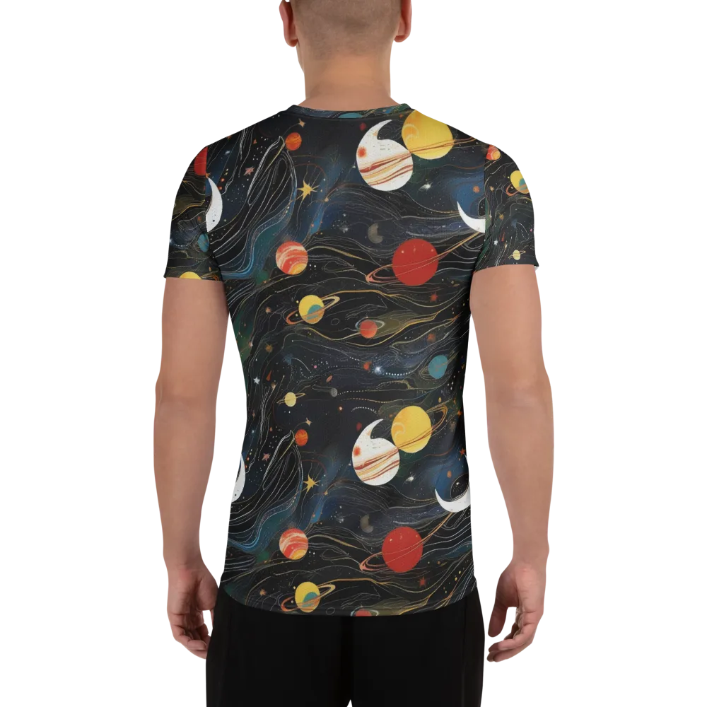 Planetary Silk on Men's Athletic T-Shirt — Back