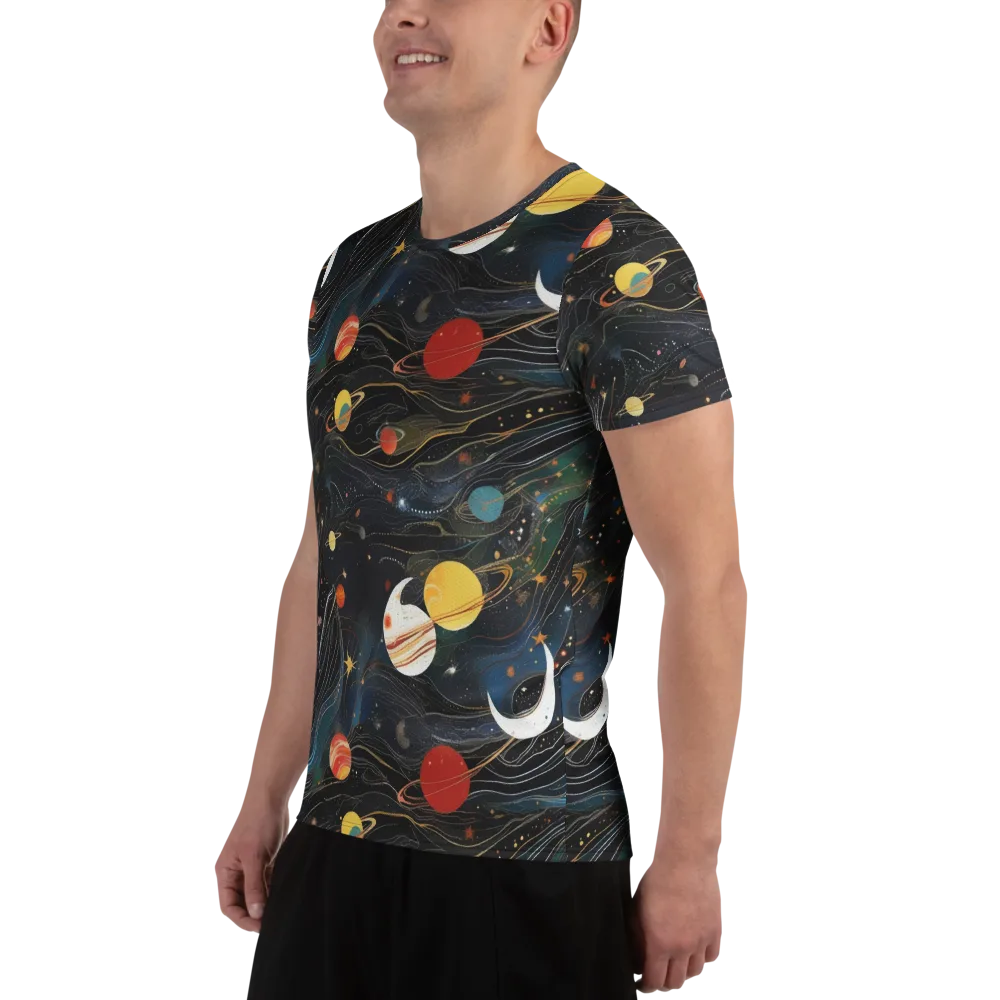 Planetary Silk on Men's Athletic T-Shirt — Left
