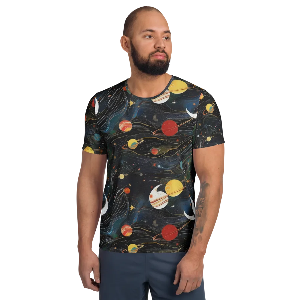 Planetary Silk on Men's Athletic T-Shirt — Front
