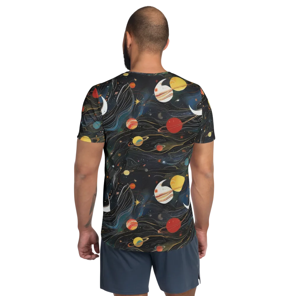 Planetary Silk on Men's Athletic T-Shirt — Back