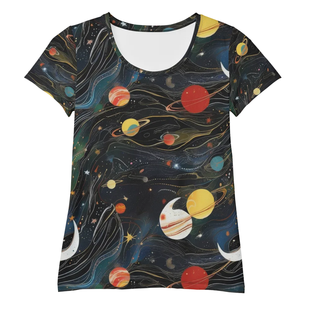 Planetary Silk on Women's Athletic T-Shirt — Front