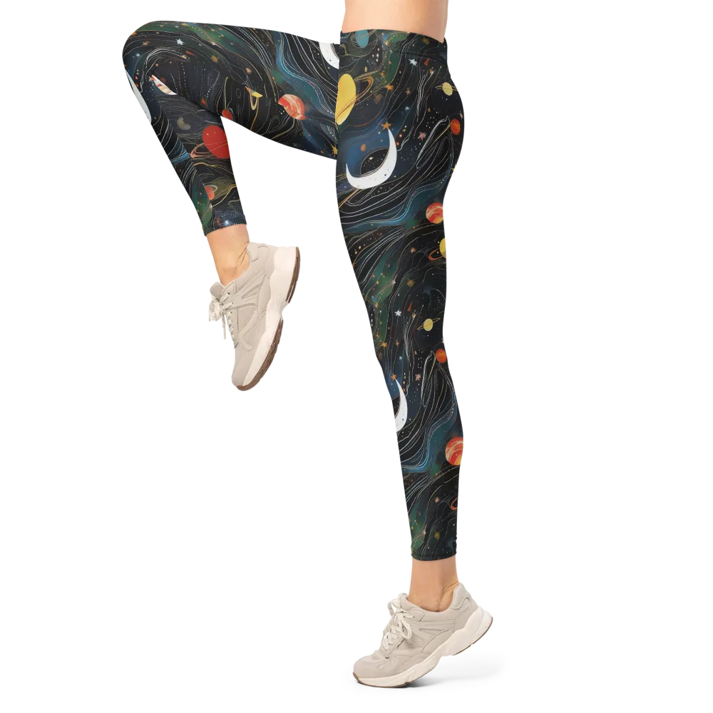 Planetary Silk on Leggings — Left