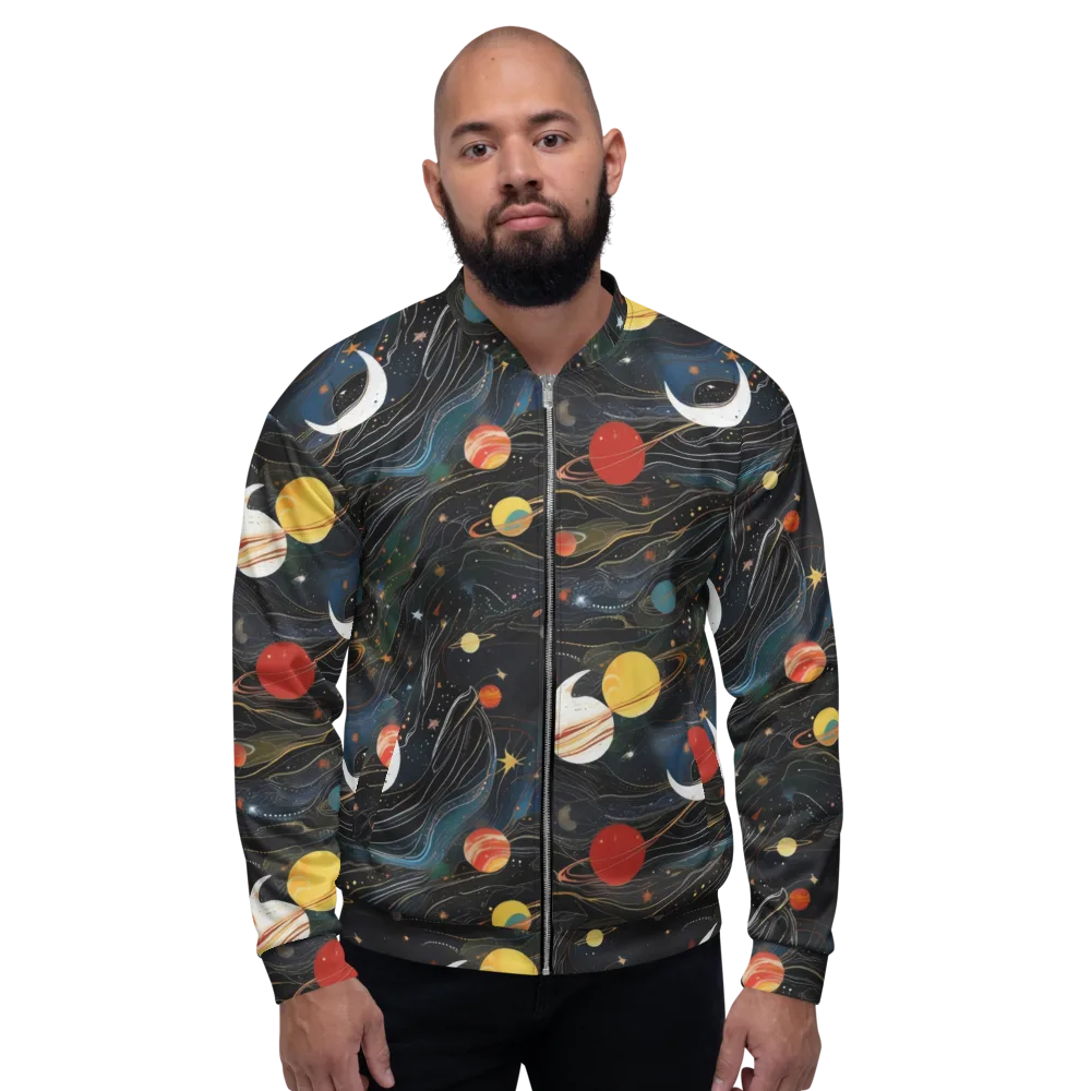 Planetary Silk on Bomber Jacket — Front