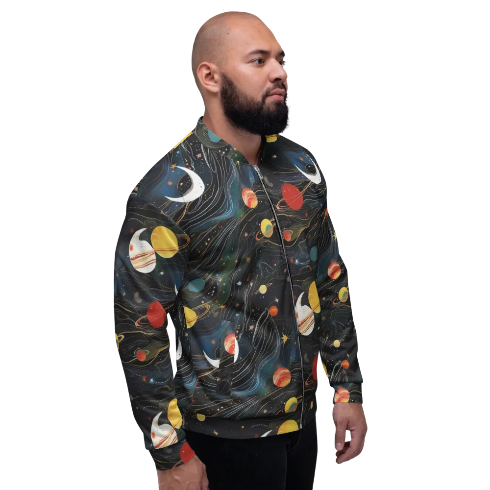 Planetary Silk on Bomber Jacket — Right