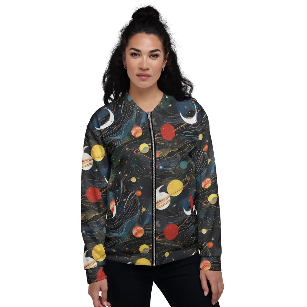 Planetary Silk on Bomber Jacket — Front