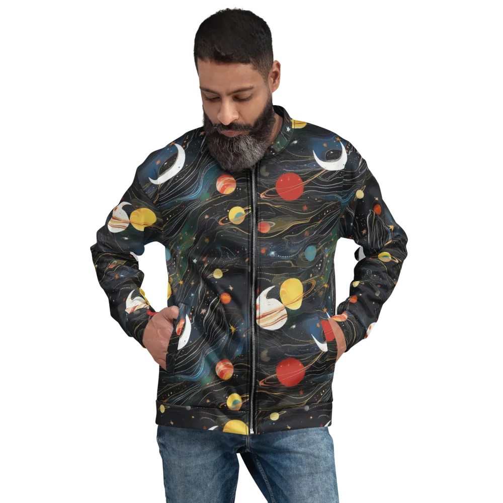 Planetary Silk on Bomber Jacket — Front