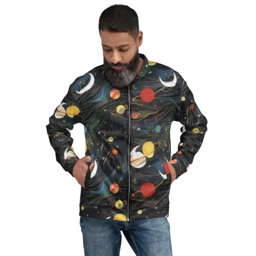 Planetary Silk on a Bomber Jacket