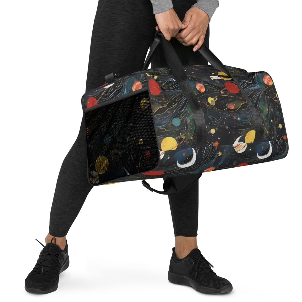 Planetary Silk on Duffle Bag — Right Front