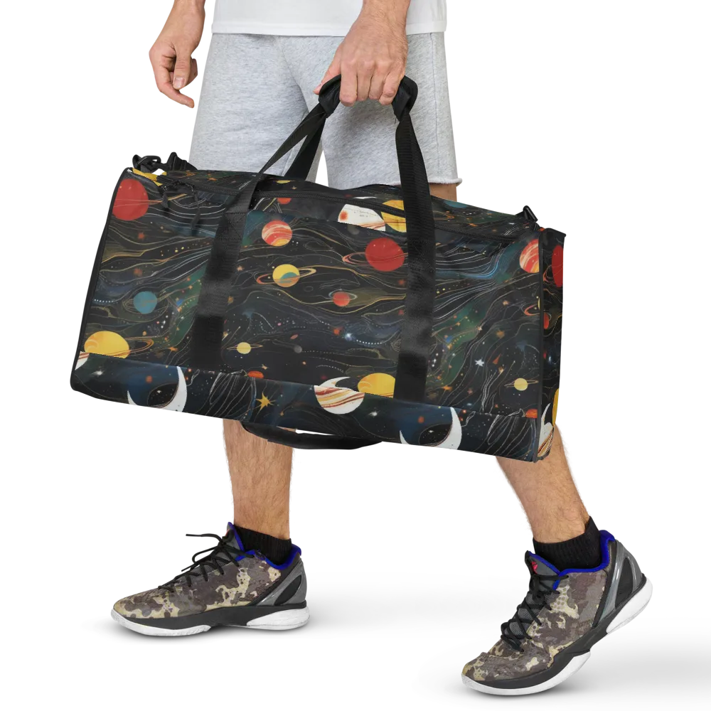 Planetary Silk on Duffle Bag — Front