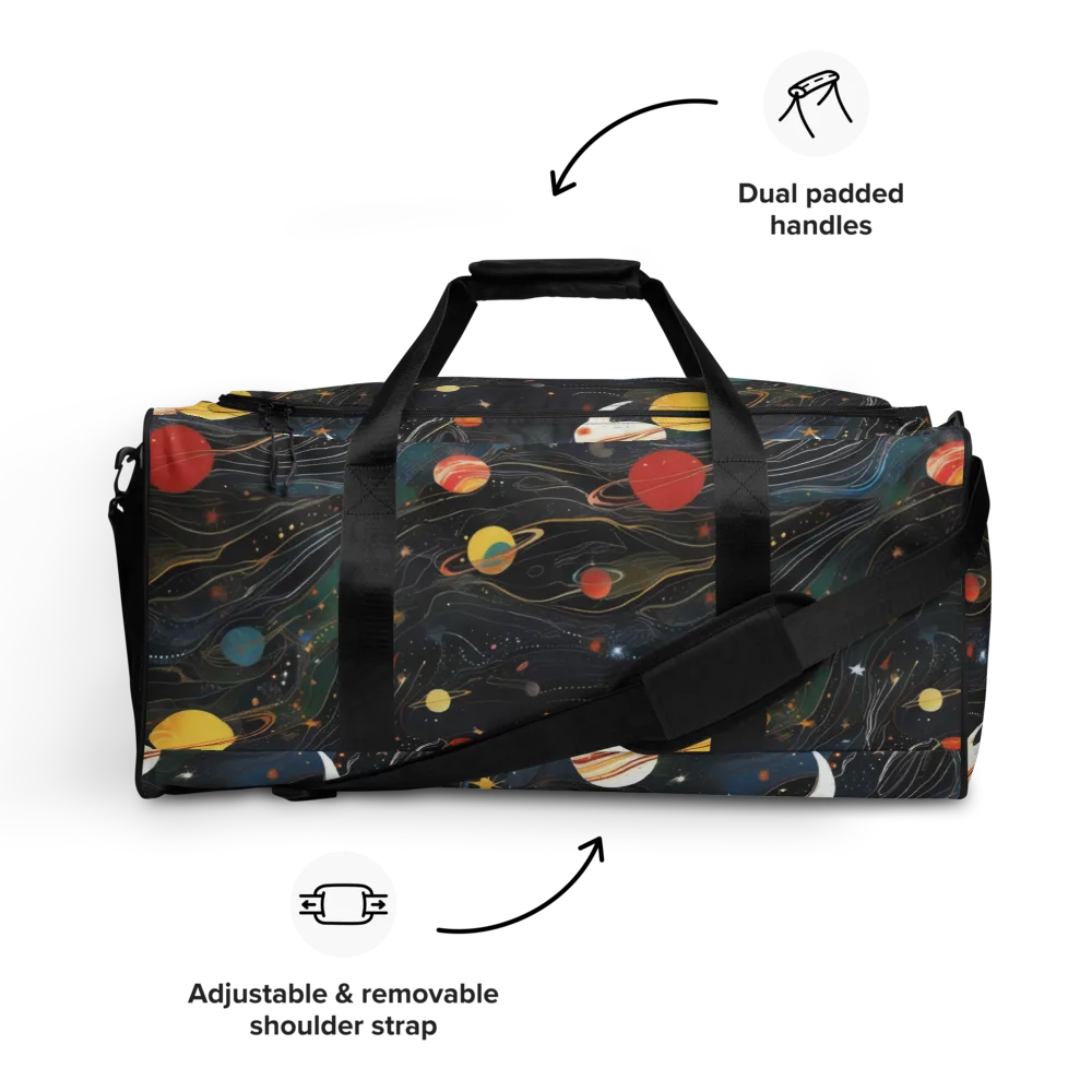 Planetary Silk on Duffle Bag — Front