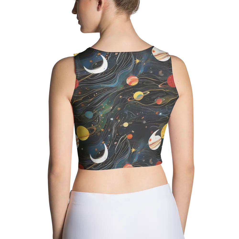 Planetary Silk on Crop Top — Back